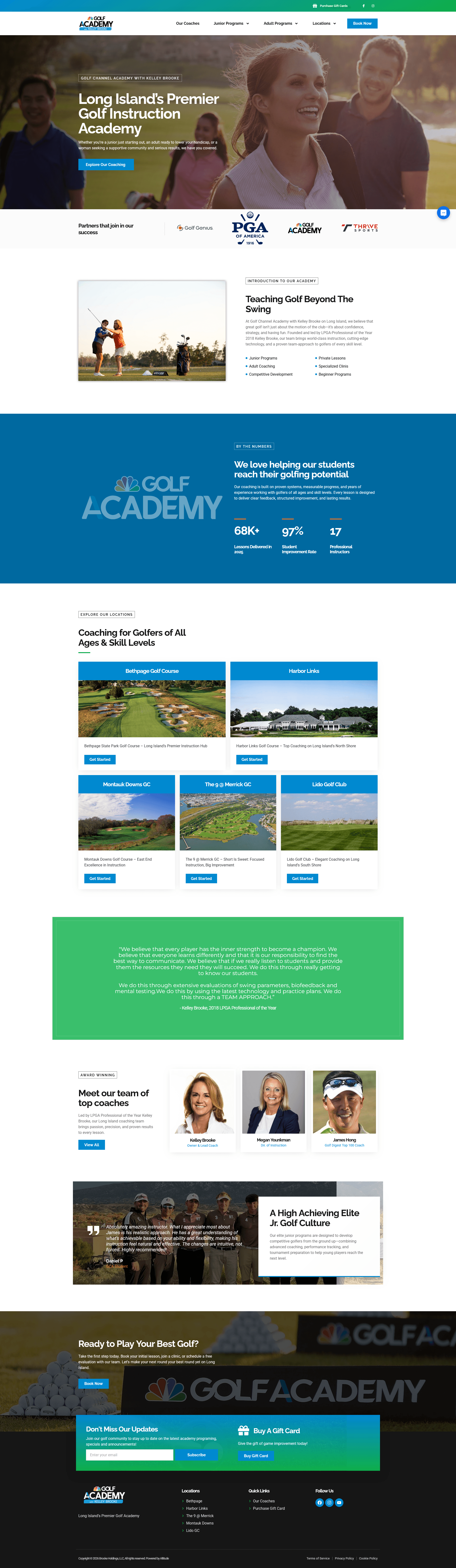 Kelly Brooke — Golf Channel Academy homepage