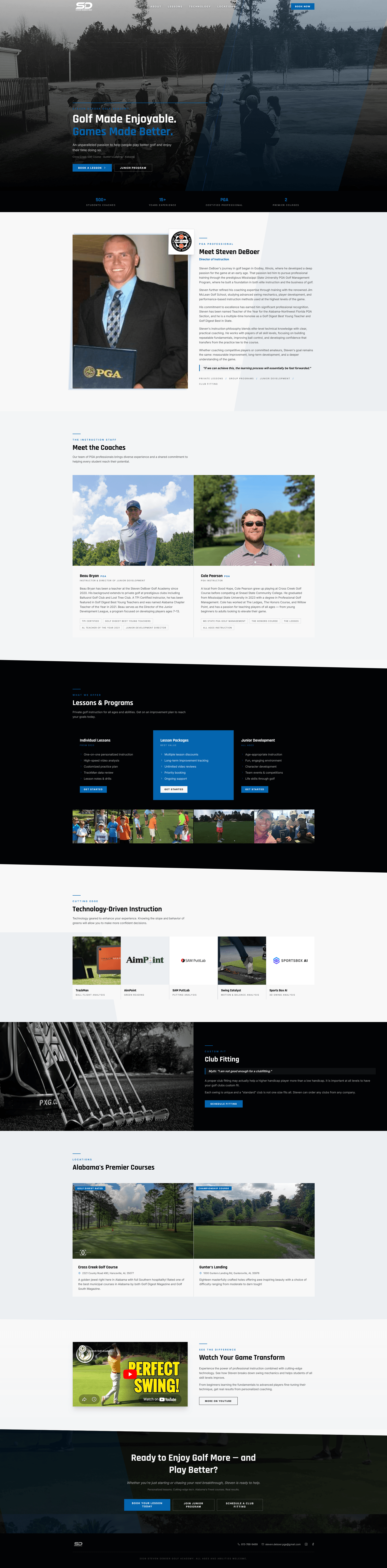 Steven DeBoer Golf Academy site